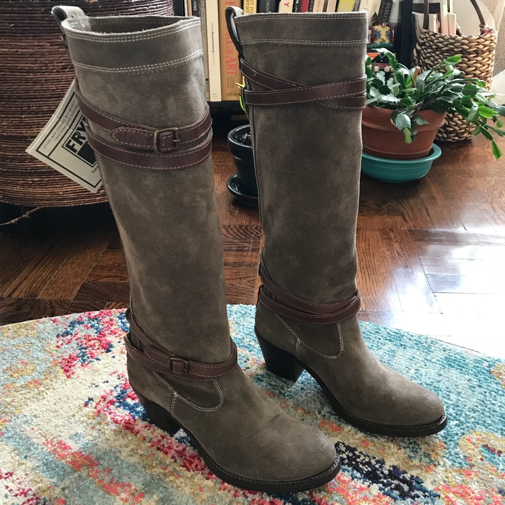 FRYE Jane Strappy Boots